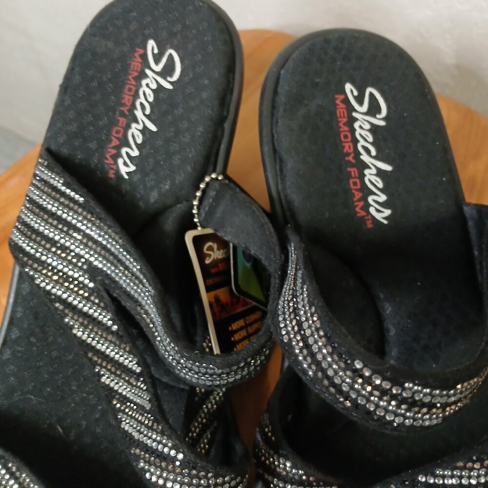 Nwt Sketchers Memory Foam Insole Beaded Slide In … - image 7